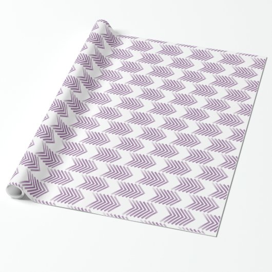 Paars pijlpatroon cadeaupapier (Uitgerold)