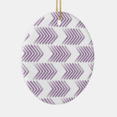 Paars pijlpatroon keramisch ornament (Rechts)