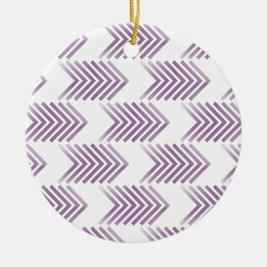 Paars pijlpatroon keramisch ornament (Voorkant)