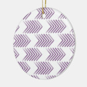 Paars pijlpatroon keramisch ornament (Links)
