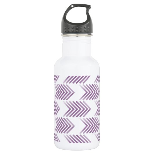 Paars pijlpatroon waterfles (Voorkant)