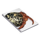 Paars Pincher Hermit Crab Design Notitieboek (Rechterzijde)