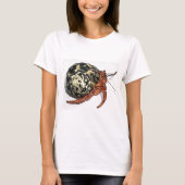 Paars Pincher Hermit Crab Design T-shirt (Voorkant)