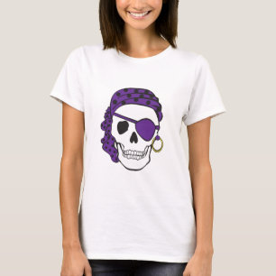Paars Pirate Skull T-shirt