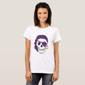 Paars Pirate Skull T-shirt (Voorkant volledig)