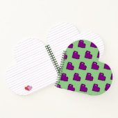 Paars Pixel Heart Pattern Notitieboek (Binnen)