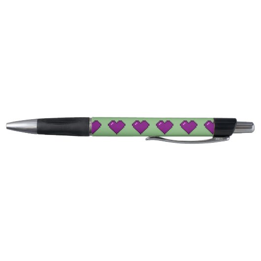 Paars Pixel Heart Pattern Pen (Bodem)