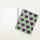 Paars Pixel Heart Pattern Planner (Display)