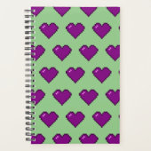 Paars Pixel Heart Pattern Planner (Voorkant)
