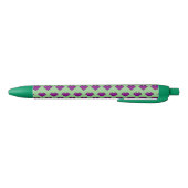 Paars Pixel Heart Pattern Zwarte Inkt Pen (Bodem)