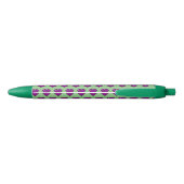 Paars Pixel Heart Pattern Zwarte Inkt Pen (Achterkant)