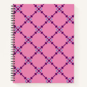 Paars Pixelated Pattern Notitieboek (Voorkant)