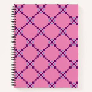Paars Pixelated Pattern Notitieboek