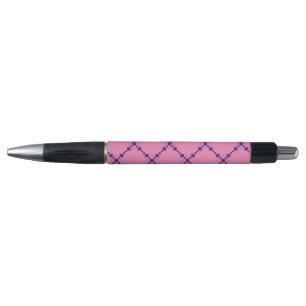 Paars Pixelated Pattern Pen