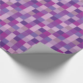Paars Pixelated Pattern | Pixelkunst Cadeaupapier (Hoek)