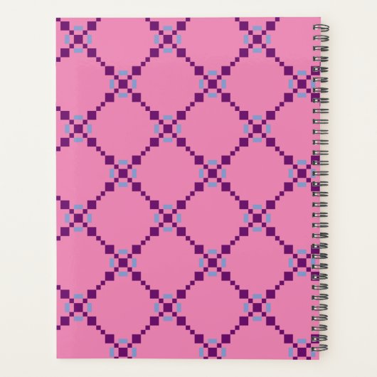 Paars Pixelated Pattern Planner (Achterkant)