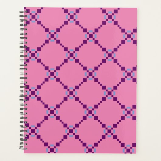 Paars Pixelated Pattern Planner (Voorkant)