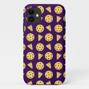 Paars pizzapatroon iPhone 11 hoesje