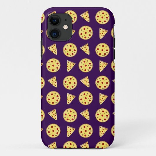 Paars pizzapatroon Case-Mate iPhone case (Achterkant)