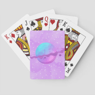 Paars Planet Pokerkaarten