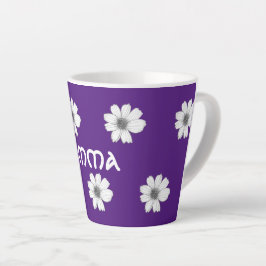 Paars platte vlies latte mok