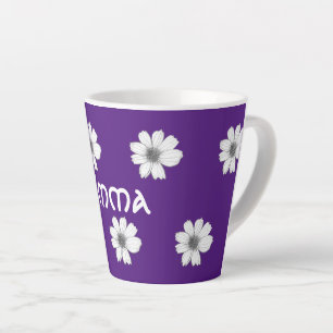 Paars platte vlies latte mok