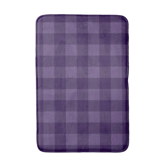 Paars Plum Checkered Squares Pset Pattern Badmat (Voorkant Verticaal)