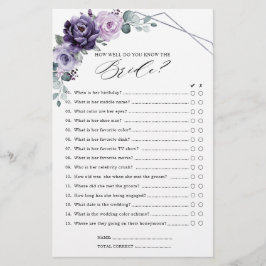 Paars Plum Silver Floral Bloom Vrijgezellenfeest G