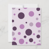 Paars Polka Dot Birthday Party Pet Uitnodigen Kaart (Achterkant)