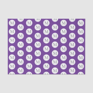 Paars Polka Dot Monogram Tissuepapier