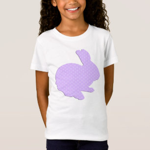 Paars Polka Dot Silhouette Easter Bunny Shirt
