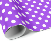 Paars polka dotpatroon inpakpapier (Rol Hoek)