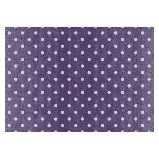Paars Polka Dots Cutting Board Snijplank (Voorkant)