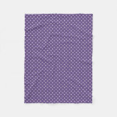 Paars Polka Dots Fleece Blanket (Voorkant)