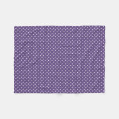 Paars Polka Dots Fleece Blanket Deken (Voorkant (Horizontaal))