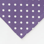 Paars Polka Dots Fleece Blanket Deken (Hoek)