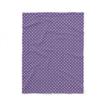 Paars Polka Dots Fleece Blanket