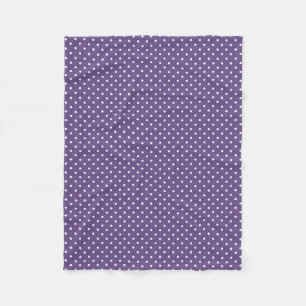 Paars Polka Dots Fleece Blanket Deken