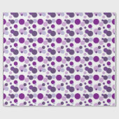 Paars pols stiptheepatroon cadeaupapier (Vlak)