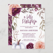 paars pompoen herfst baby shower (Voorkant / Achterkant)