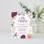 paars pompoen herfst baby shower (Staand voorkant)