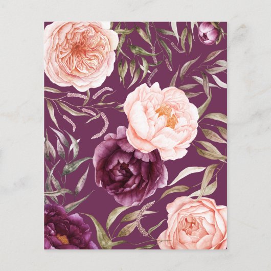 paars pompoen herfst baby shower (Achterkant)