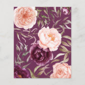 paars pompoen herfst baby shower flyer (Achterkant)