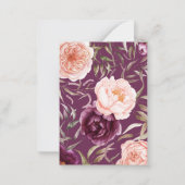 paars pompoen herfst baby shower notitiekaartje (Achterkant)