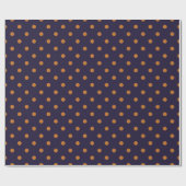 Paars + Pompoen Stippen (Groot) Cadeaupapier (Vlak)