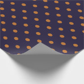 Paars + Pompoen Stippen (Groot) Cadeaupapier (Hoek)