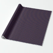 Paars + Pompoen Stippen (Klein) Cadeaupapier (Uitgerold)