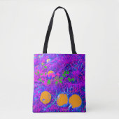 Paars pompoenveld in Pop Art Style Tote Bag (Voorkant)