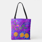 Paars pompoenveld in Pop Art Style Tote Bag (Achterkant)