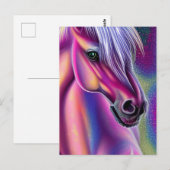 Paars Pony Briefkaart (Voorkant / Achterkant)